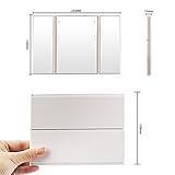 MIDWEC Beleuchteter Kosmetik Spiegel, Makeup Spiegel mit 8 LED Lichtern, Dreiteiliger LED Spiegel - 4