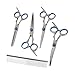 Produktbild Professionelle Hundepflege Schere Set gerade & dünner & 2 gebogene Schere Schere Friseur Haarschnitt Werkzeuge Kit von Gugutugo