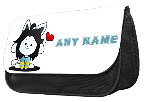 Personalised Temmie Themed Funny Pencil Case. Make up case, Back to School Gift.