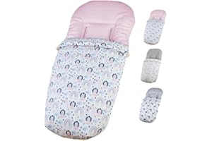 Saco Silla Paseo Universal - Uso como Saco en Invierno o como Funda de Silla en Verano - Hecho en España por Trimatt - Color UNICORNIO ROSA