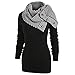 Produktbild Hanomes Damen PulloverDamen Winter Warme Pullover Casual Sweatshirt Mode Wasserfallausschnitt Knopf Strickjacke S-XXL