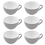 tasse grau grün Farbe: grau Flirt by R&B 576887 \'Doppio\' Kaffee-Obere / Tasse / Kaffeetasse, 180 ml, Ø 10 x 6 cm, grau (6er Pack)