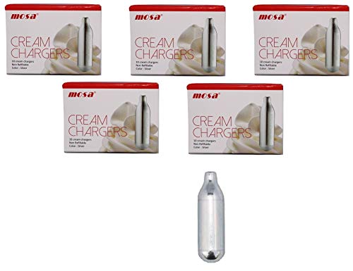 Mosa 50 Gaskartuschen von für Sahnespender, Kapseln-Refillsystem N2O