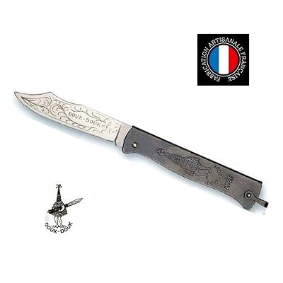 Illumination Couteau Regional - Couteau pliant regional Le Douk-Douk - Manche 9 cm metal bronze avec beliere