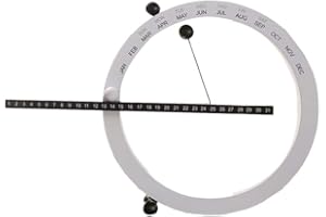 Exceart Calendrier perpétuel magnétique - Calendrier de table - Interrupteur manuel - Semaine jour et mois - Décoration - Cadeau pour la maison, la chambre ou le bureau - Blanc et noir