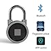 Produktbild luoOnlineZ Fingerabdruck-Vorhängeschloss, Fingerabdruck-Erkennung, Bluetooth-Lock, App-Steuerung, Anti-Diebstahl-Vorhängeschloss für Tor, Gepäck, Fahrrad