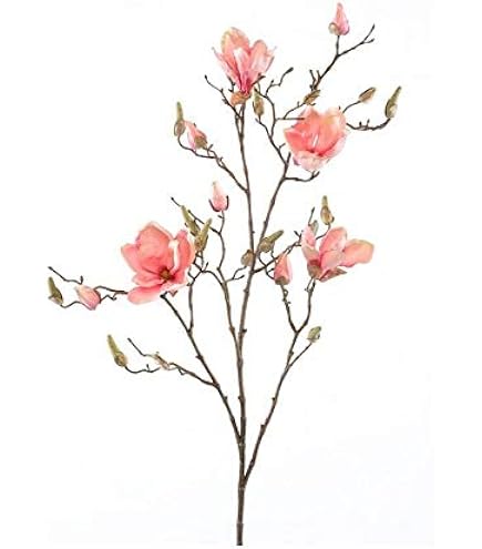 Künstliche Magnolie Kostas – Creme-rosa, Ca. 55 Cm – Seidenblume Auf Stiel, Für Deko Ohne Pflege
