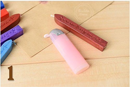 snowwer 5pcs Vino rojo manuscrito sellado sello       Barras de cera para lacrar 5  pcs