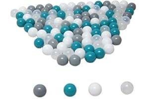koenig-tom bällebad24 Lot de 100 balles de piscine en plastique sans plastifiants 6 cm Turquoise