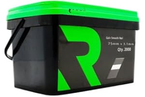 RIKA FFNR010 1st Fix Collated Nails Galv Ring 75 x 3.1mm 2000pk (No Fuel) for Use with Most Nail Guns and Nailers First Fix Internal and External Use in a Waterproof Tub