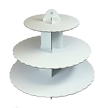 Soleebee Présentoir à Gâteaux 3 étages En Carton - Pour Cupcakes, Desserts, Muffins - Fêtes & événements
