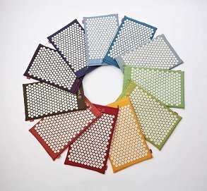 Alfombrilla de masaje de acupresión para aliviar el dolor de espalda y dormir, 8 colores mezclados