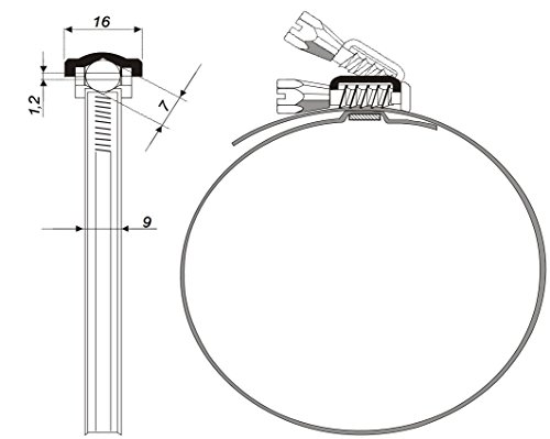 Intelmann Schlauchschelle Ø 60-525 Edelstahl - 5