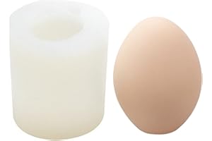 TROYSINC Moule en silicone en forme de bougie, œuf 3D, moule en silicone pour fondant, œuf de Pâques 3D, aromathérapie, fabrication de bougies artisanales, outils pour bougies, savon, pudding, gâteaux