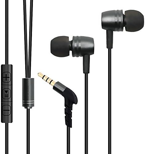 SR FUSION® HiFi Stereo Earbuds Headphones, 3.5mm Jack Universal Noise Cancelling Earphones With Remote Control Mic Volume Dynamic Crystal Clear Sound for iPhone iPod iPad All Samsung Galaxy S6 S7 Note 4 5 6 Free Carrying Case