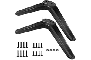 TRAWOLF Patas universales para Soporte de TV, Patas de Repuesto para Base de Soporte de TV de Mesa para 27 28 29 30 32 37 40 55 Pulgadas LCD LED OLED TCL/LG/KONKA Smart TV, Negro