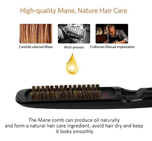 Infrared Straight Hair Comb Negative Ion Hair Straightener Does Not Hurt Hair Straight Clip  Constant Temperature  Wet And Dry 2 In 1  LED Liquid Crystal Temperature Display  Tourmaline Ceramic Coating Knob