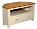 Produktbild Corsica Painted Range Korsika bemalt Eck-Fernsehschrank Eiche/grau 2 Schubladen Eiche TV Ständer/Holz Wohnzimmer Möbel