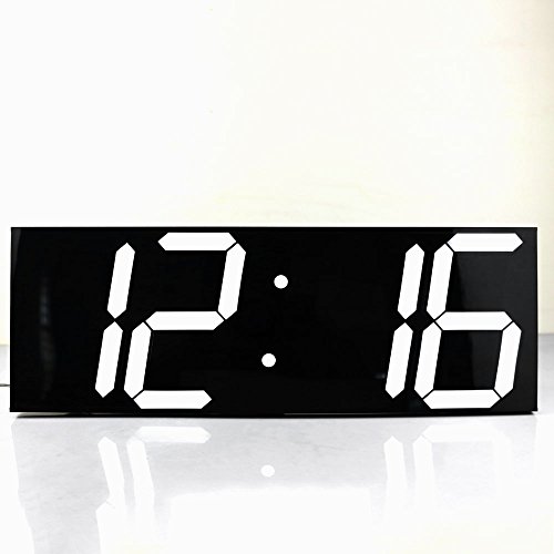 CHKOSDA Fernbedienung Steuern Jumbo digital LED Wanduhr, Multifunktion LED Uhr, Groß Kalender, Minute Alarm Uhr, Countdown LED Uhr, Groß Thermometer, still Uhr (Schwarz Schild) - 3