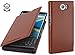 Produktbild StilGut Book Type Case, Hülle aus Leder mit On-/Off-Funktion für BlackBerry PRIV, Cognac
