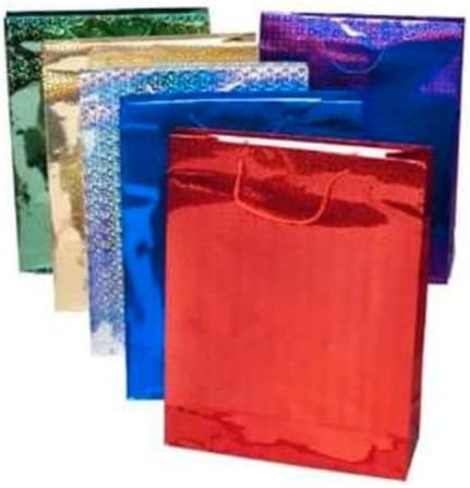 Gift Bag Medium Holographic - Pack of 4 - Assorted Colours