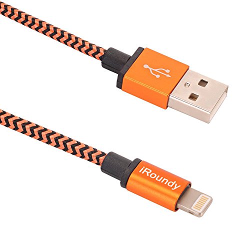 iRoundy 5 Pack Nylon iPhone Datenkabel Verbindungskabel USB Kabel mit Lightning Stecker Ladekabel für Apple iPhone 6 Plus/6 /5/5S/6s iPad 4 iPad Mini/Air iPod 5 und iPod7 Arbeitet mit neuesten iOS - 4