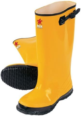 Rubber Slush Boots, 17, Yellow, Size 13 by Logistics