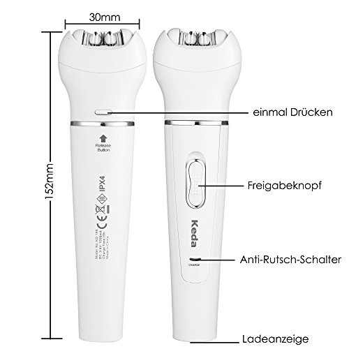 Yivans KD-199 (2017) Epilierer 5-in-1 Elektrisches Damenrasierer Pediküre Gesichtsreinigungsbürste - 5