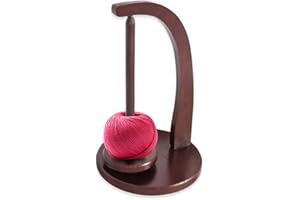 YZROHYI Porta Gomitolo Legno,Avvolgitore per Lana in Legno,Porta Gomitolo Girevole,Supporto per Gomitoli di Lana per Uncinetto,Avvolgitore di Gomitoli Magnetico,Accessori per Uncinetto e Lavori