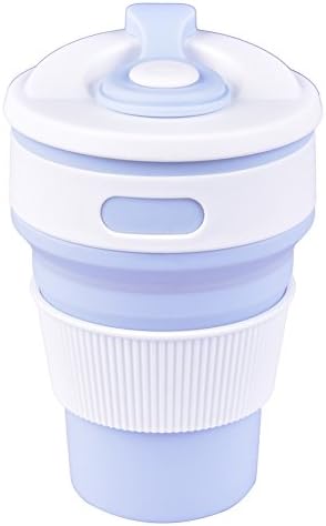 guangshuohui Collapsible Cup Travel Silicone Mug Portable Folding Mug for Commuters, Outdoor Camping, Hiking and Picnic, BPA-Free Leak-Proof Mug Gift for Coffee Lover