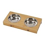 Los tazones de comida de acero inoxidable son perfectos para croquetas secas, alimentos húmedos, golosinas o agua para cachorros, perros, gatos o gatitos.