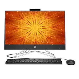 HP All-in-One 22 -inch(54.6 cm) FHD Desktop (AMD Ryzen 3-3250U/4GB/1TB HDD/Win 10/MS Office 2019/AMD Radeon Graphics), 22-dd0201in, Jet Black