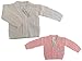 STYLE MIXX Newborn Baby Girls PINK WHITE Knitted Cardigan Infant Cute New Cardigan (3-6 MTHS, OFF WHITE 16C478)
