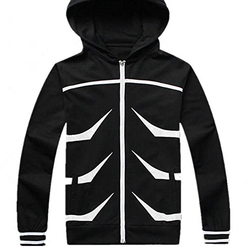 Kaneki Ken Jacke Zip Up Hooded Schwarz Sweatshirt Hoodie Cosplay Kostm Costume