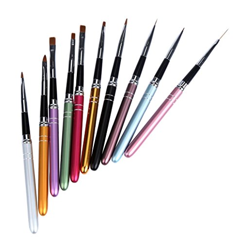 Nagel Kunst Oyedens 10pcs Nagel-Kunst-HäUtchen UV Gel Pinsel Stift - 2