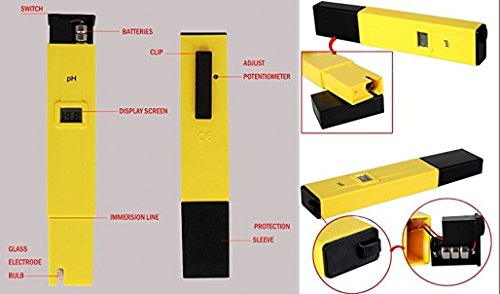 DIKETE® Digital LCD pH Messgerät pH Wert Wasser Messgerät Messer Tester Meter Prüfer mit 0.1, 0-14 für Schwimmbad, Pool, Landwirtschaft, Hobby, Profi-Gärtner, Orchideenzüchter , Aquarium ,Water Wasser Labor - 3