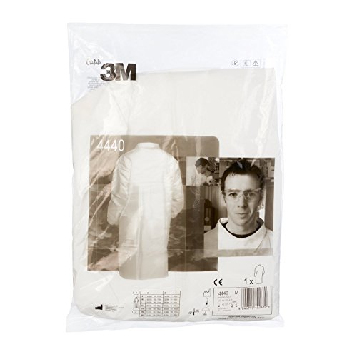 3M 4440M Laborkittel 4440, Größe M, Weiß - 5