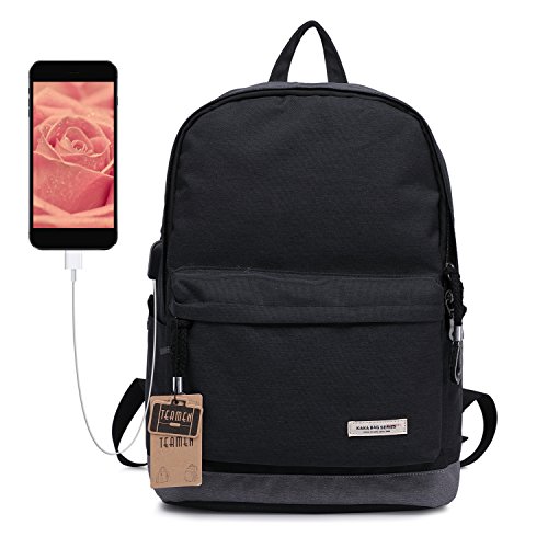 TEAMEN - Mochila casual Negro Negro medium