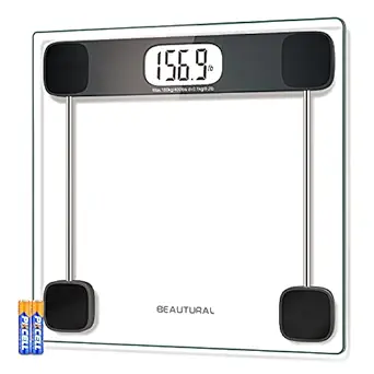 ROMINO Heavy Thick Tempered Glass LCD Display Digital Personal Bathroom Health Body Weight Weighing Scales For Body Weight, Weight Scale Digital For Human Body