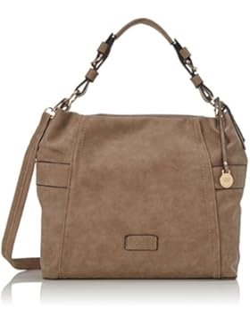 L.Credi Damen Torino Schultertasche, Braun (Taupe), 15x30x35 cm