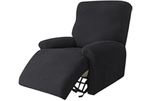 RTSFKFS Funda de sillón Relax Reclinable 4 Piezas Jacquard Elástica Funda Cubre Sillón Relax Protector para Sillón Reclinable Funda de Sillón 1 Plaza Funda de sofá Relax (Color : C)