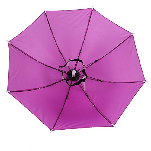 21″Durchmesser Schirmhut Regenschirm Fuchsie Angeln Beach Sports Hand Frei - 3