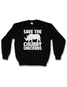 SAVE THE CHUBBY UNICORNS SWEATSHIRT – rinoceronte liocorno Rainbow Colors arcobaleno Rhino Rainbow Colors Fairy...