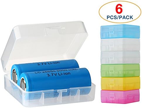 BENGIX Battery Storage Case Householder Battery Organizer Multi-color (26650 Battery (6pcs))