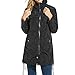 Produktbild Manadlian [New Arrival Design]Mode Herbst Frühling Winter Frau Regenjacke Wasserdicht Mit Kapuze Reißverschluss Leicht  Regenmantel Grün Schwarz Windjacke Weich Bequem Tops (Schwarz, XXL)