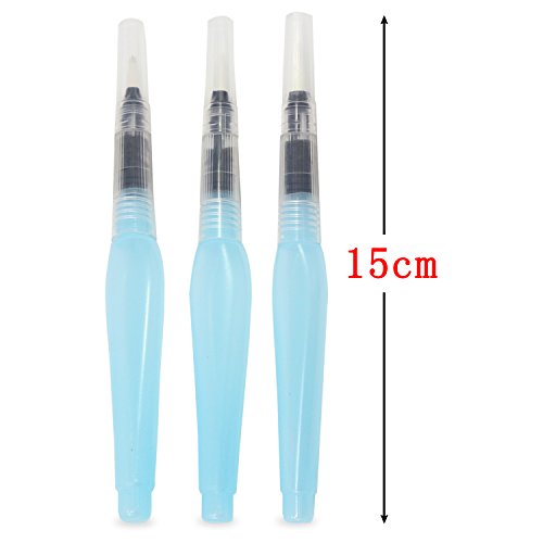KEESIN Wasser Paintbrush Aquarell Künstler Pinsel Pen 3 Stück (Blau) - 2