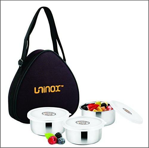 Uninox Stainless Steel Uninox-3 pcs containers Lunch Box lunch box ,Air tight Dishwasher Safe and Leak Proof