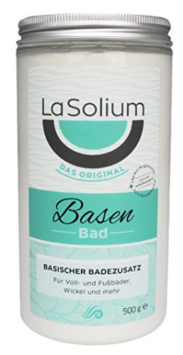 Basenbad von LaSolium – 500 g – Basischer Badezusatz mit weißer Mineralerde. Dermatologisch getestet – Badesalz für basische Lebensweise – Basenpulver mit hochwertiger Tonerde aus Frankreich.