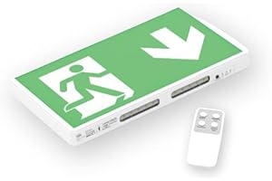 ‎ENOVALITE ENOVALITE LED Fluchtwegleuchte Notleuchte mit Anti-Panik-Licht, Akku und Test-Funktion - Dauerbetrieb o. Notbetrieb - Rettungsweg Notausgang Notfall EXIT - mit Fernbedienung