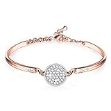 GEORGE SMITH “Nur Mädchen ”Armband Rosé Gold Für Damen mit Kristallen von Swarovski Frauen Armband Schmuck Geschenke für Mama Frau Mädchen